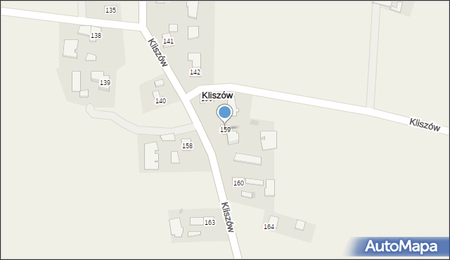 Kliszów, Kliszów, 159, mapa Kliszów