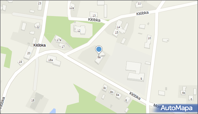 Kłóbka, Kłóbka, 9a, mapa Kłóbka