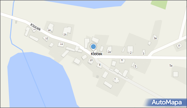 Klocek, Klocek, 1, mapa Klocek