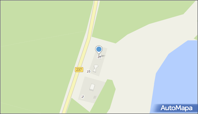 Klocek, Klocek, 1H, mapa Klocek