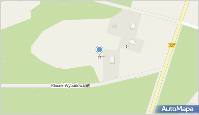 Klocek-Wybudowanie, Klocek-Wybudowanie, 23, mapa Klocek-Wybudowanie