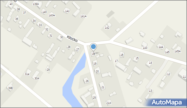 Kłocko, Kłocko, 18, mapa Kłocko