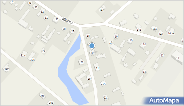 Kłocko, Kłocko, 20, mapa Kłocko