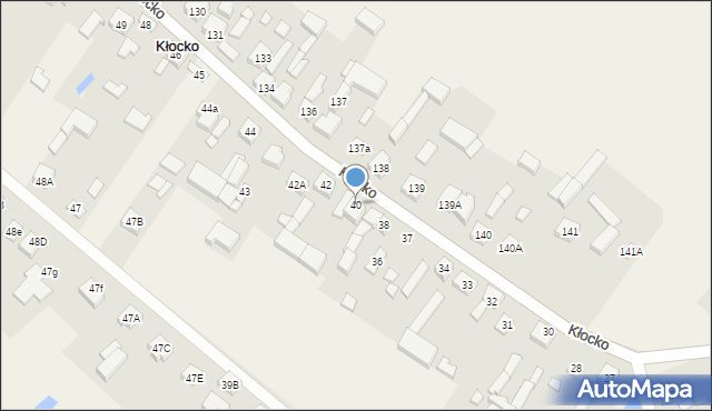 Kłocko, Kłocko, 40, mapa Kłocko