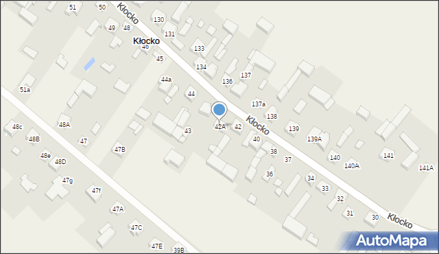 Kłocko, Kłocko, 42A, mapa Kłocko