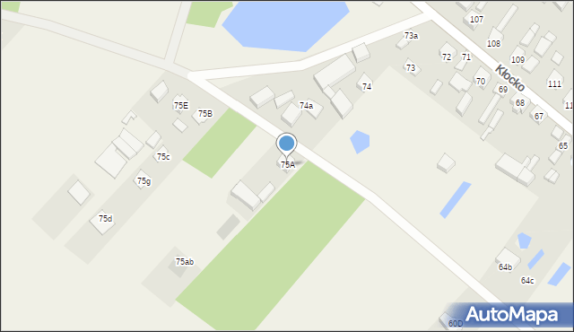 Kłocko, Kłocko, 75A, mapa Kłocko