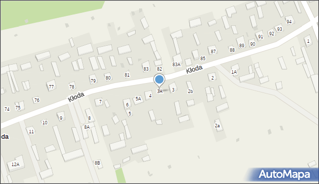 Kłoda, Kłoda, 3A, mapa Kłoda