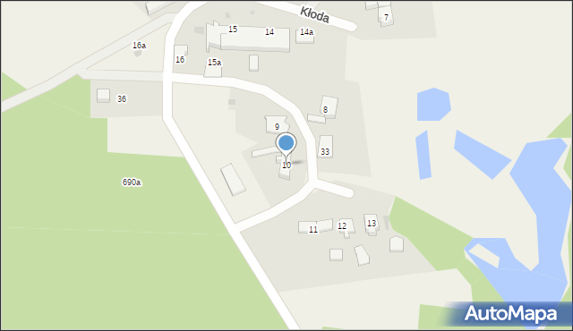 Kłoda, Kłoda, 10, mapa Kłoda