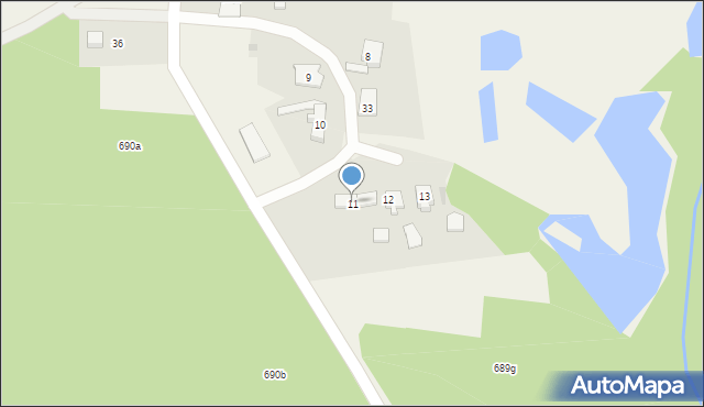 Kłoda, Kłoda, 11, mapa Kłoda