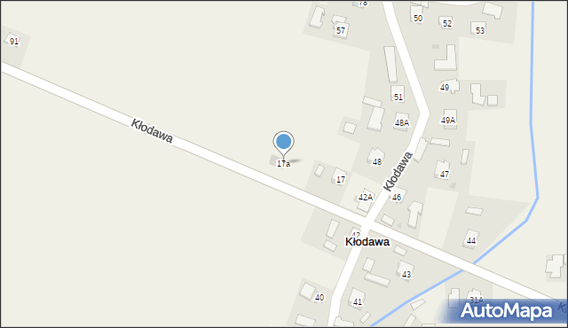 Kłodawa, Kłodawa, 17a, mapa Kłodawa