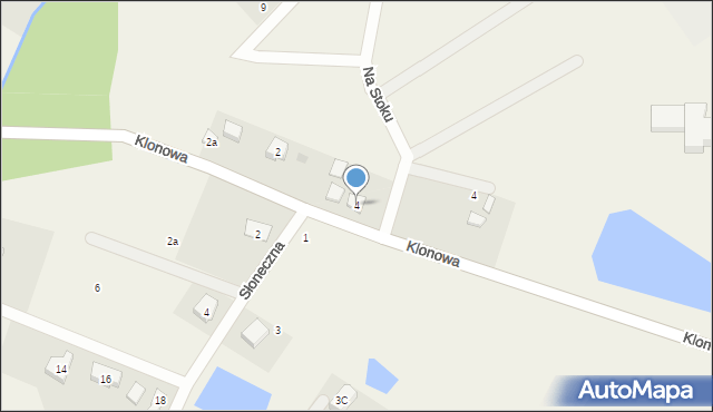 Kłodawa, Klonowa, 4, mapa Kłodawa