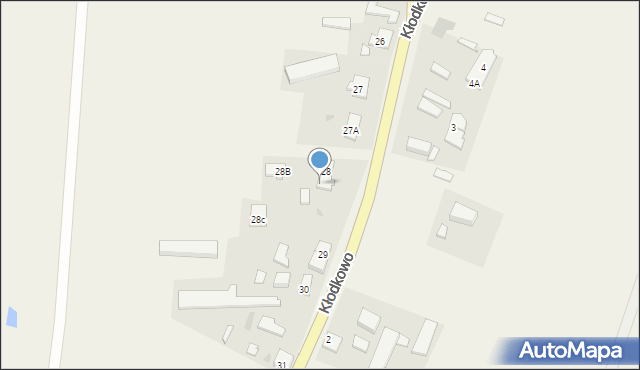 Kłodkowo, Kłodkowo, 28A, mapa Kłodkowo