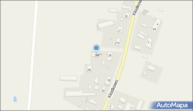 Kłodkowo, Kłodkowo, 28B, mapa Kłodkowo