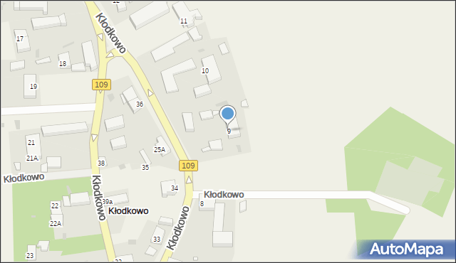 Kłodkowo, Kłodkowo, 9, mapa Kłodkowo