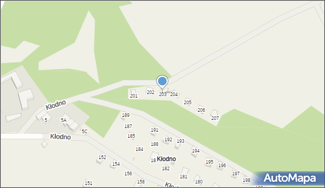 Kłodno, Kłodno, 203, mapa Kłodno