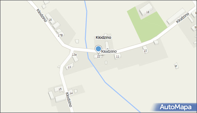 Kłodzino, Kłodzino, 12, mapa Kłodzino