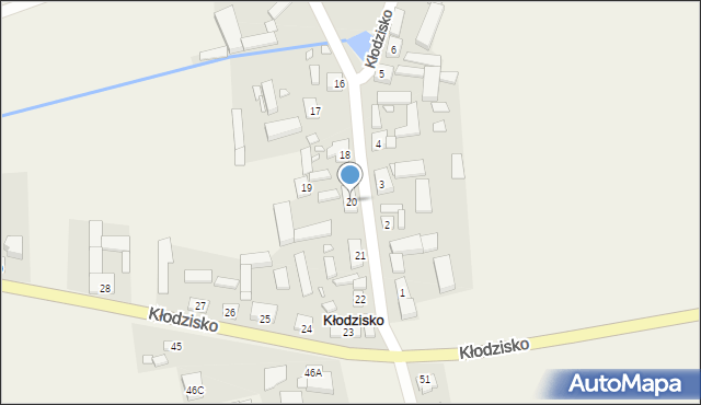 Kłodzisko, Kłodzisko, 20, mapa Kłodzisko