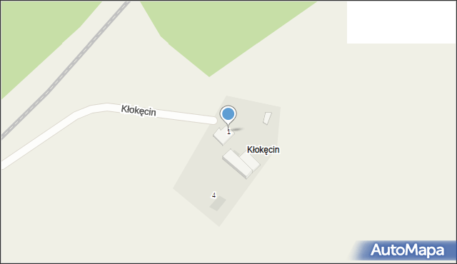 Kłokęcin, Kłokęcin, 1, mapa Kłokęcin