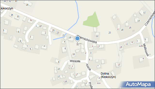 Kłokoczyn, Kłokoczyn, 32, mapa Kłokoczyn