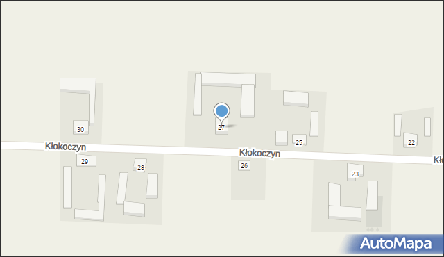 Kłokoczyn, Kłokoczyn, 27, mapa Kłokoczyn