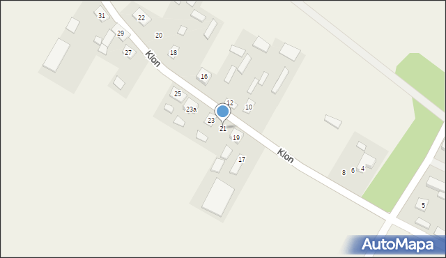Klon, Klon, 21, mapa Klon