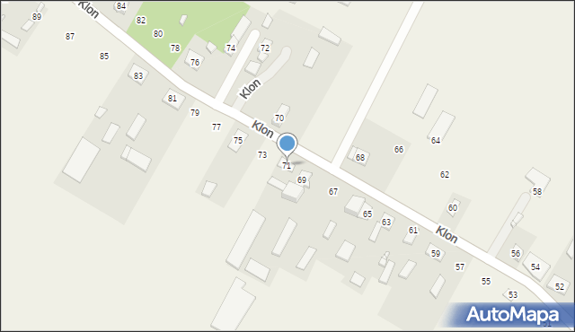Klon, Klon, 71, mapa Klon