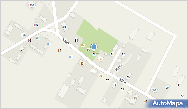 Klon, Klon, 78, mapa Klon