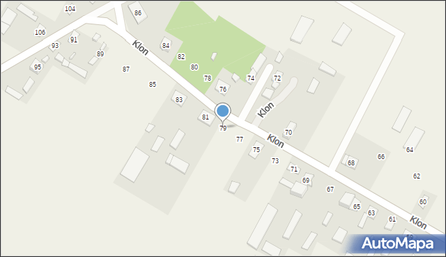Klon, Klon, 79, mapa Klon