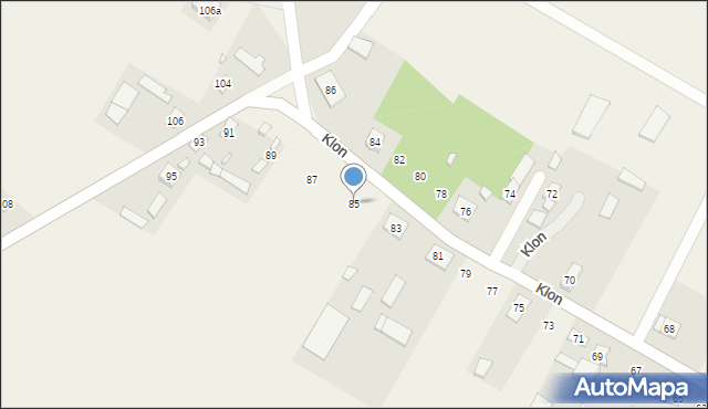 Klon, Klon, 85, mapa Klon
