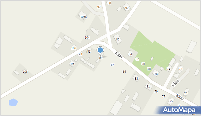 Klon, Klon, 89, mapa Klon