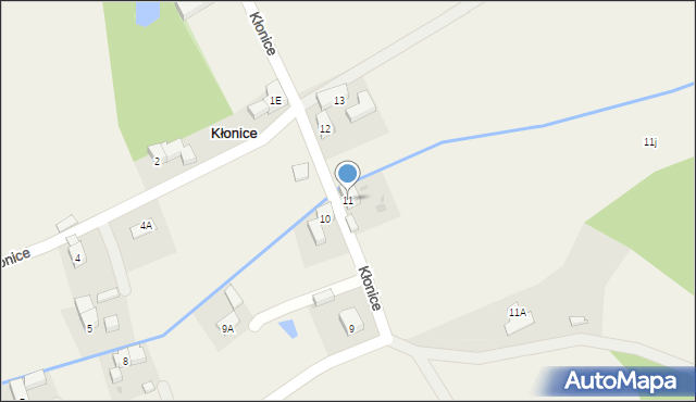Kłonice, Kłonice, 11, mapa Kłonice