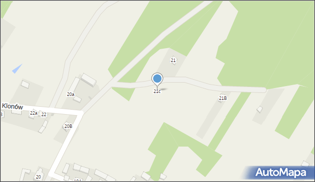 Klonów, Klonów, 21c, mapa Klonów