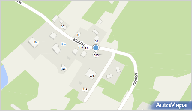 Klonów, Klonów, 34D, mapa Klonów