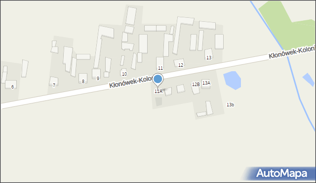 Kłonów, Kłonów, 11A, mapa Kłonów