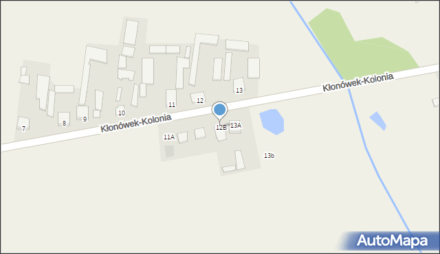 Kłonów, Kłonów, 12B, mapa Kłonów