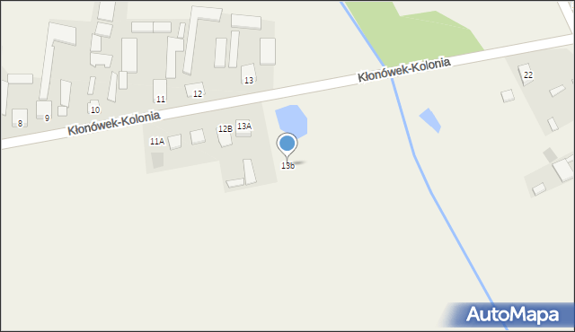 Kłonów, Kłonów, 13b, mapa Kłonów