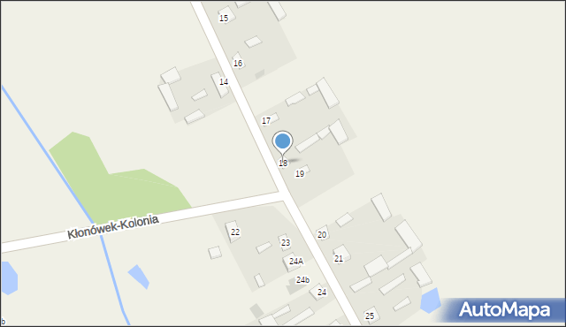 Kłonów, Kłonów, 18, mapa Kłonów