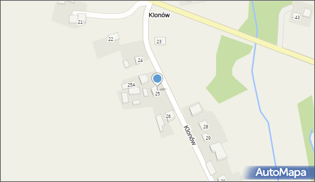 Klonów, Klonów, 27, mapa Klonów