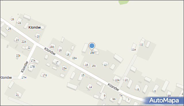 Klonów, Klonów, 16b, mapa Klonów