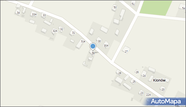 Klonów, Klonów, 29, mapa Klonów