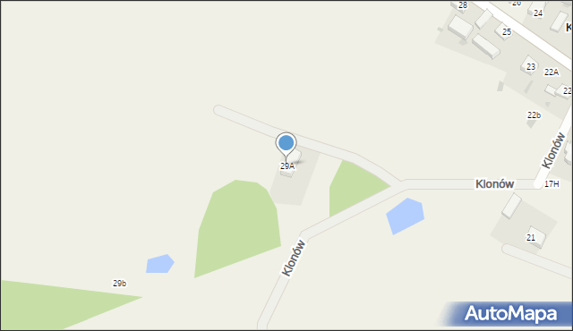 Klonów, Klonów, 29A, mapa Klonów