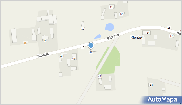 Klonów, Klonów, 39, mapa Klonów