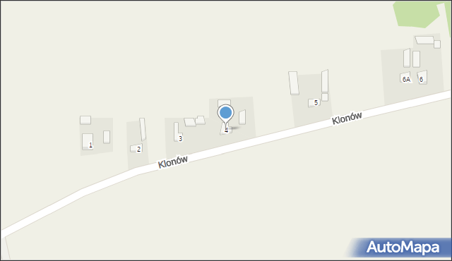 Klonów, Klonów, 4, mapa Klonów