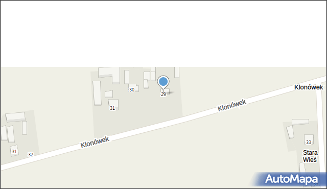 Klonówek, Klonówek, 29, mapa Klonówek