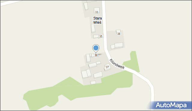 Klonówek, Klonówek, 36, mapa Klonówek