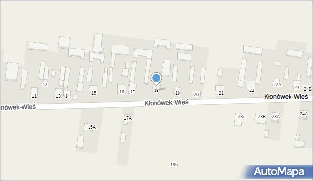 Kłonówek-Wieś, Kłonówek-Wieś, 18, mapa Kłonówek-Wieś