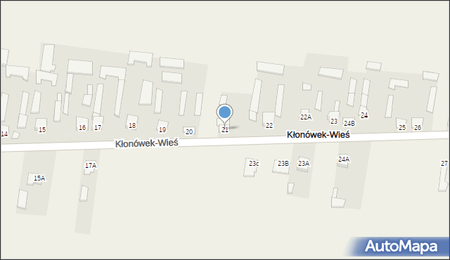 Kłonówek-Wieś, Kłonówek-Wieś, 21, mapa Kłonówek-Wieś