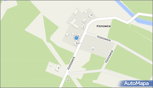 Klonowice, Klonowice, 5, mapa Klonowice