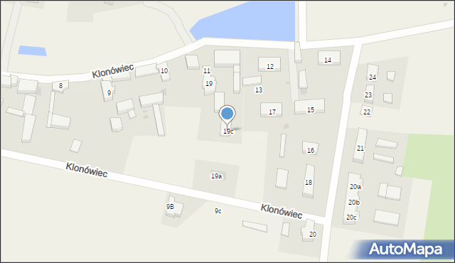 Klonówiec, Klonówiec, 19c, mapa Klonówiec