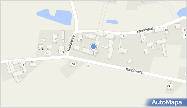 Klonówiec, Klonówiec, 7, mapa Klonówiec